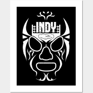 Indy Lucha (white mask) Posters and Art